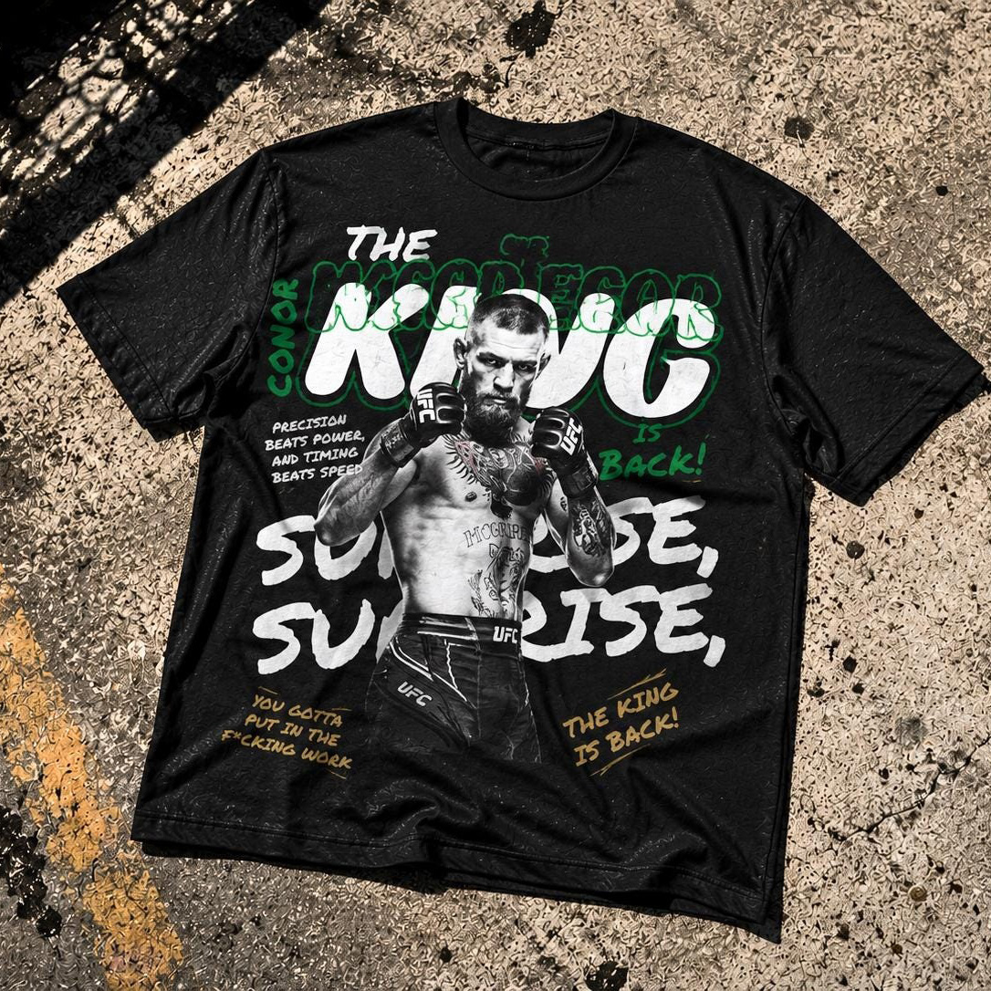 Conor McGregor King Is Back Vintage T-Shirt cwjsolekxs