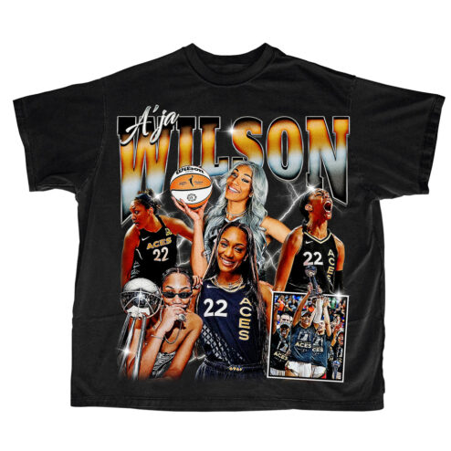 A'ja Wilson Vintage Bootleg T-Shirt | Las Vegas Aces 22 Graphic Tee
