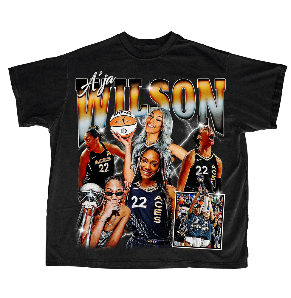 A'ja Wilson Vintage Bootleg T-Shirt | Las Vegas Aces 22 Graphic Tee