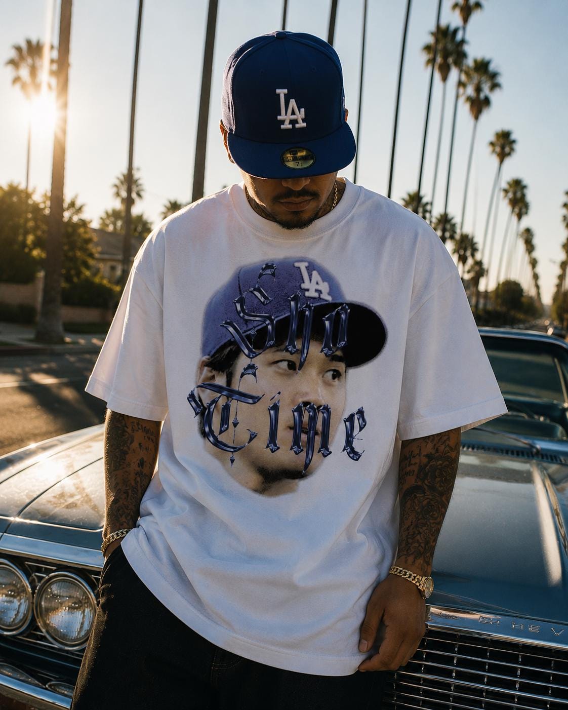 Shohei Ohtani Sho Time LA Airbrush Streetwear Graphic Tee
