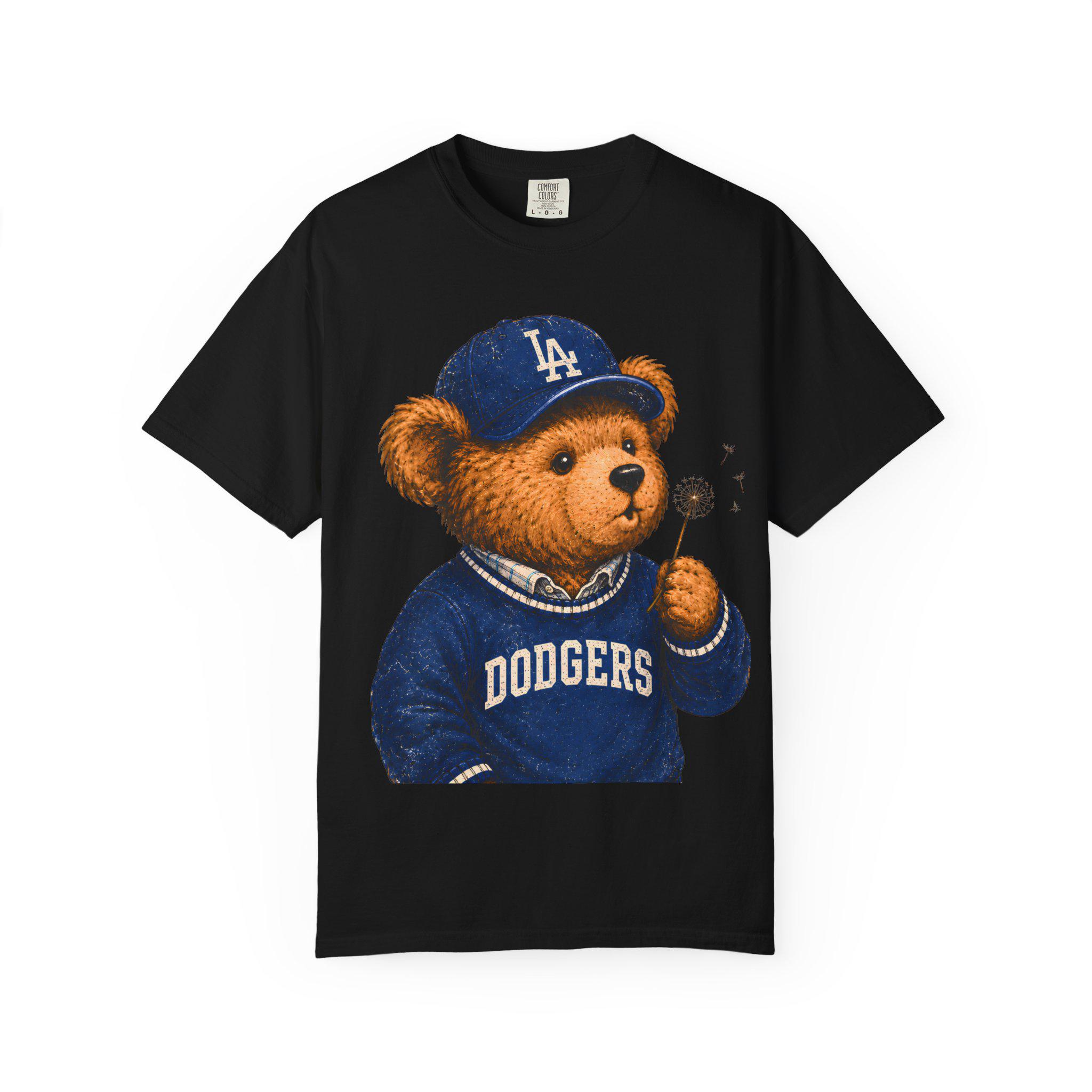 Los Angeles Dodgers Cute Teddy Bear T-Shirt | Vintage LA Baseball Fan Tee