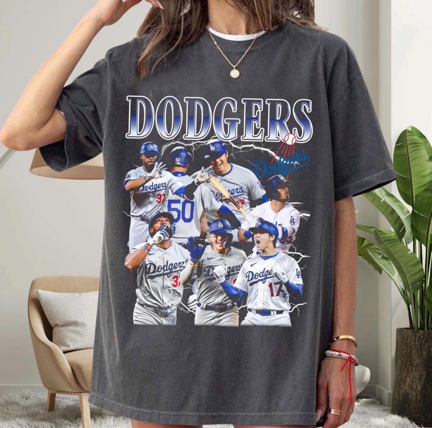 Ohtani, Betts & Freeman LA Dodgers Vintage Bootleg T-Shirt