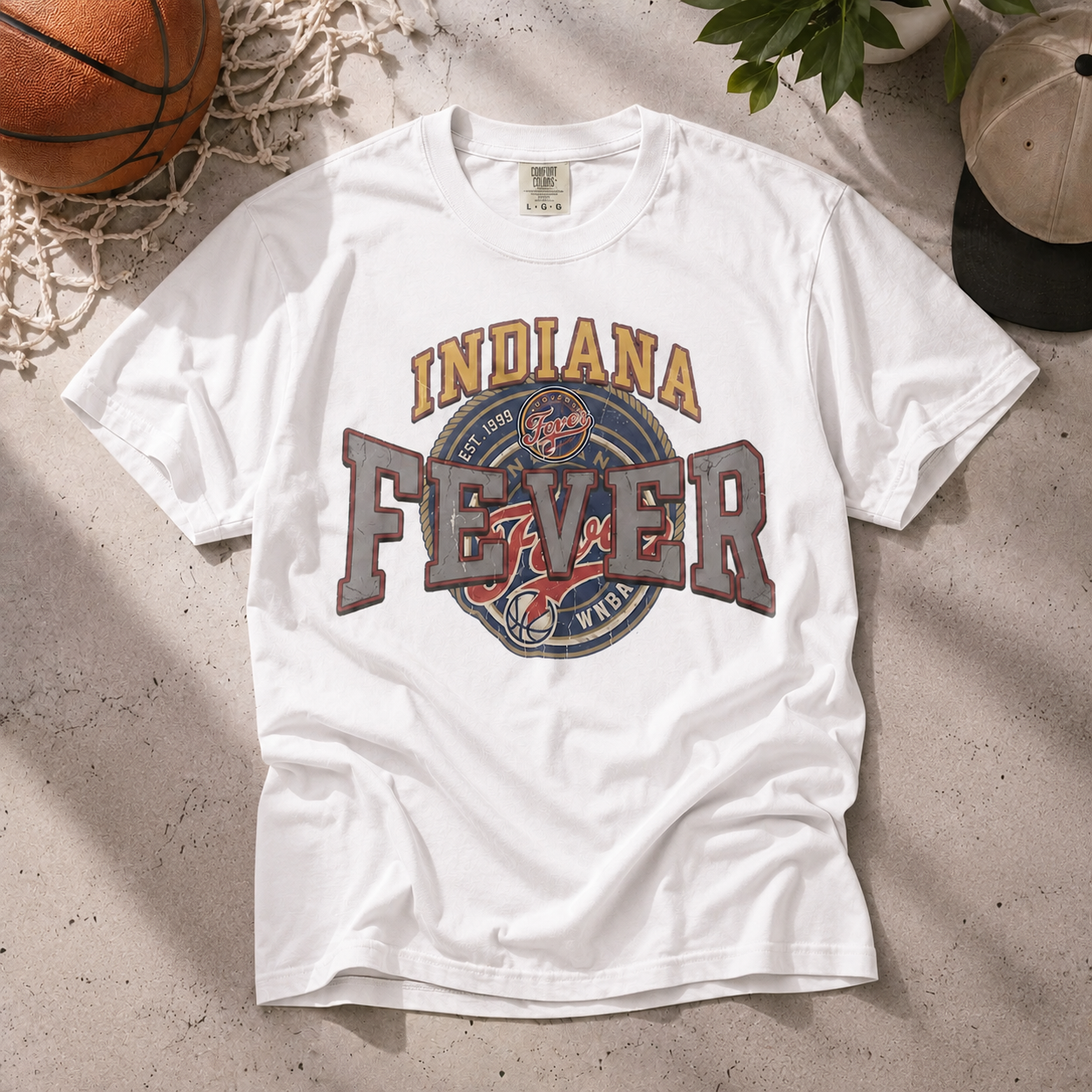 Vintage Indiana Fever T-Shirt Retro WNBA Basketball Graphic Tee