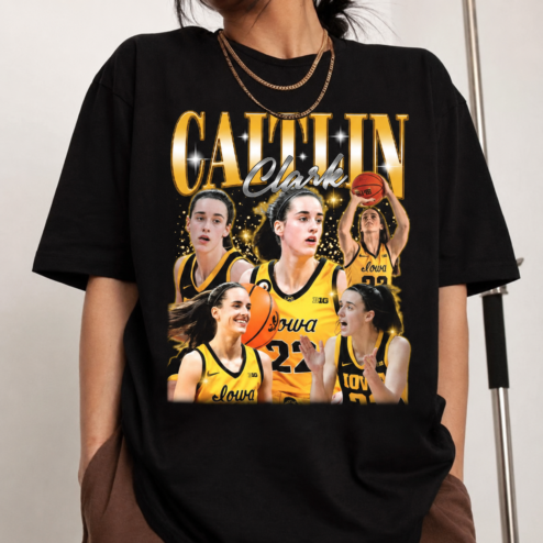 Caitlin Clark Iowa 22 Vintage Bootleg Rap Tee Graphic T-Shirt