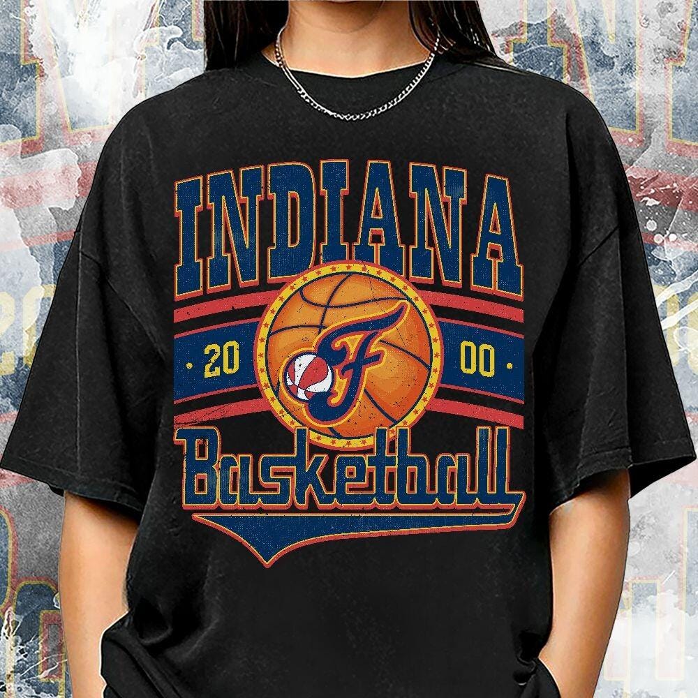 Vintage Indiana Fever Basketball Graphic Tee | Retro 2000 Hoops Shirt