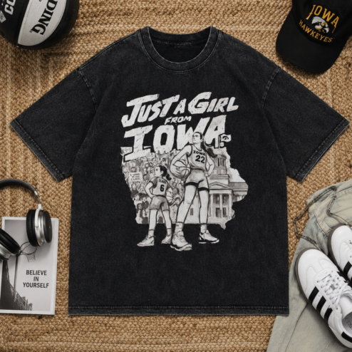 Vintage Caitlin Clark Just A Girl From Iowa T-Shirt