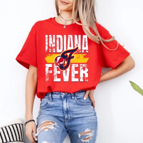 Vintage Indiana Fever T-Shirt - Distressed WNBA Fan Graphic Tee