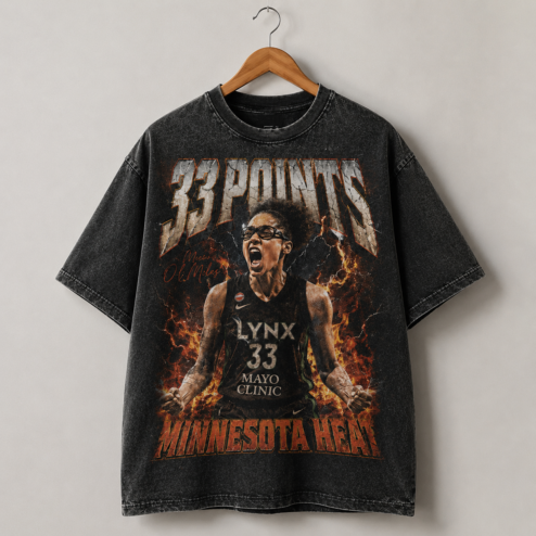 Olivia Miles 33 Points Vintage Graphic Tee - Minnesota Lynx Shirt