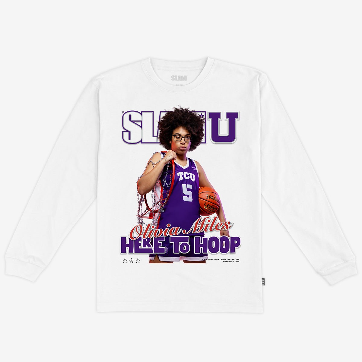 Olivia Miles TCU SLAM Cover Long Sleeve Graphic Tee
