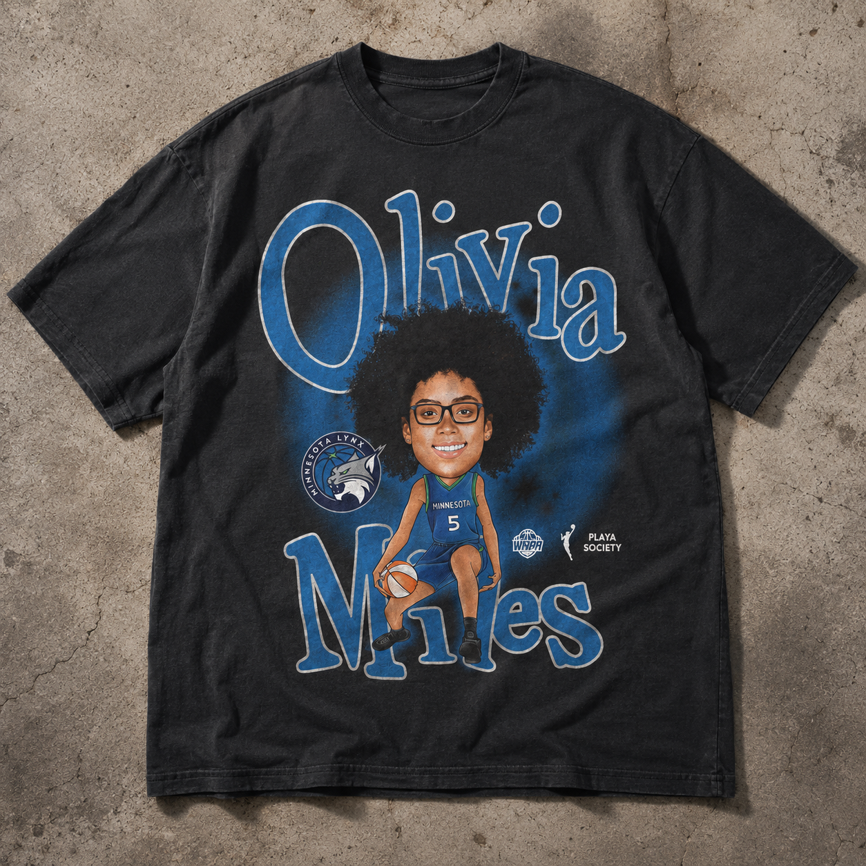 Olivia Miles Minnesota Lynx Vintage Bootleg T-Shirt | WNBA Tee