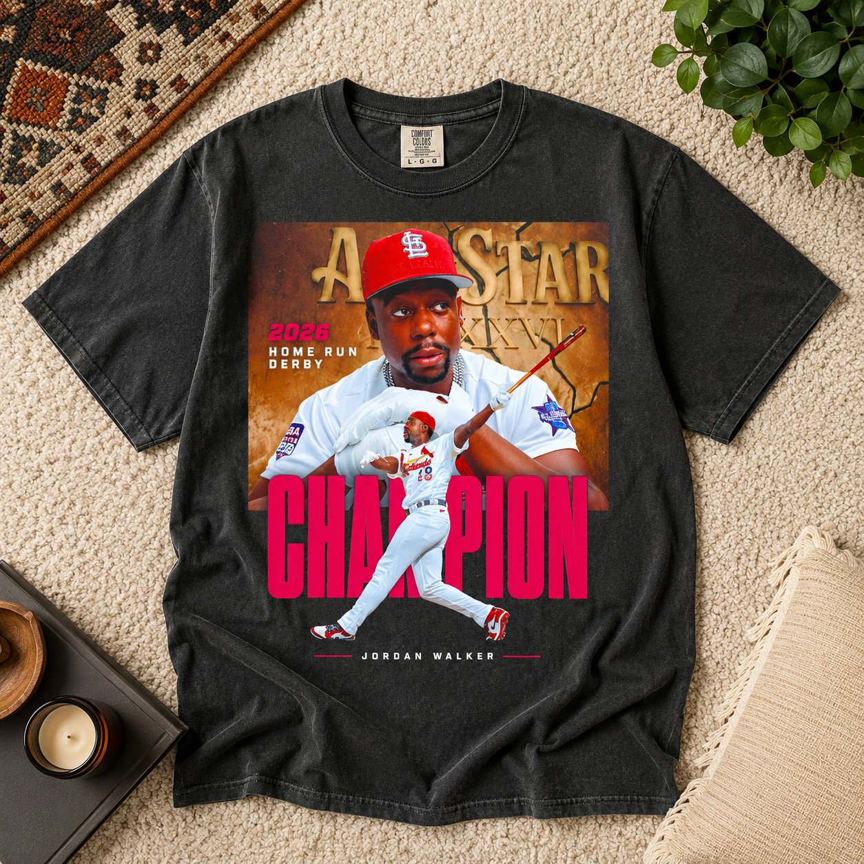 Jordan Walker 2026 Home Run Derby Champion Retro Bootleg Tee