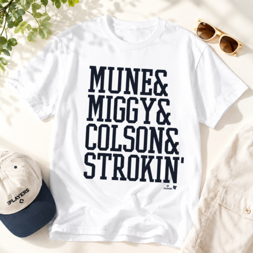 Mune & Miggy & Colson & Strokin' T-Shirt | Classic Baseball Fan Graphic Tee