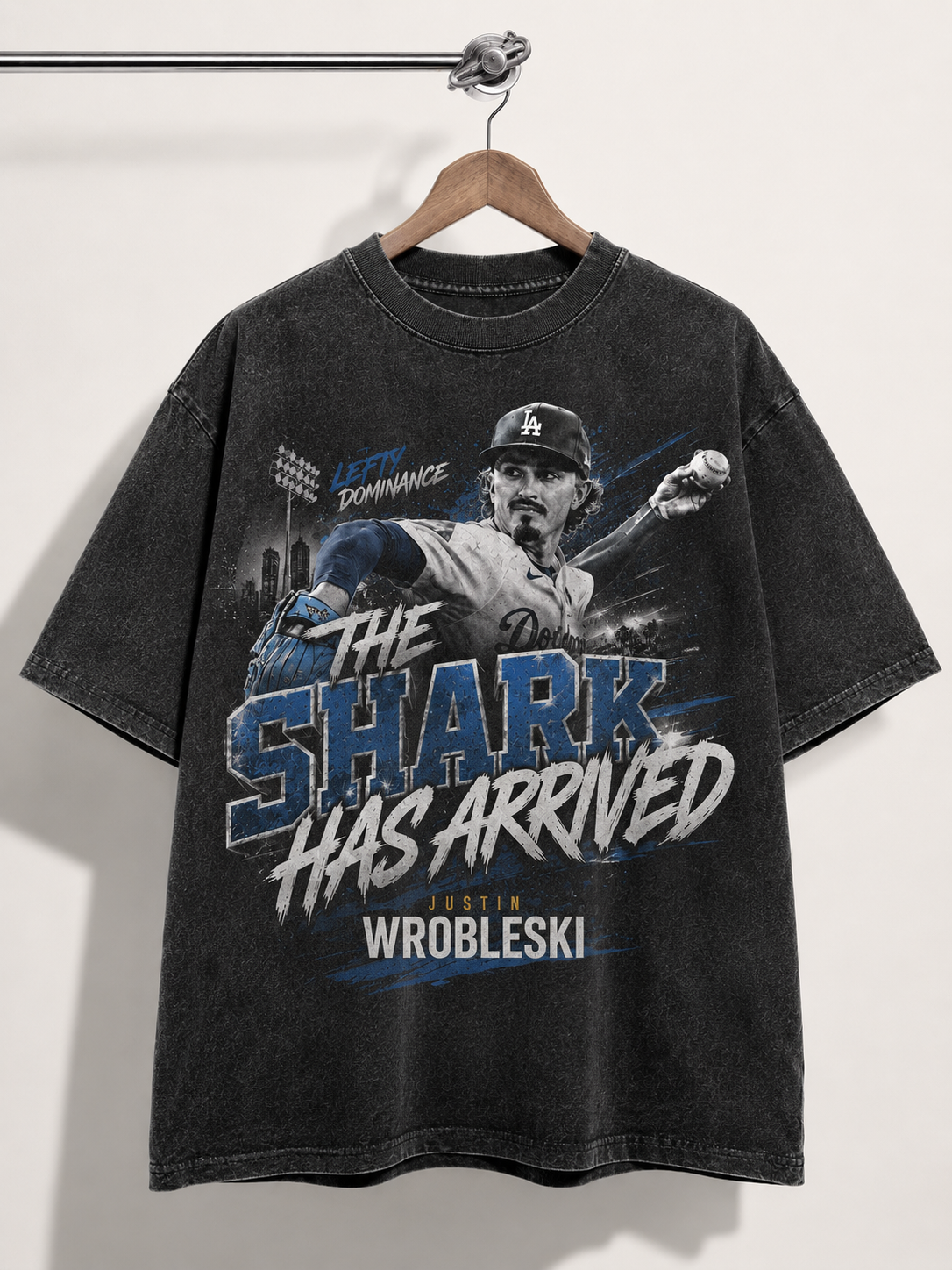 Justin Wrobleski Shirt The Shark Has Arrived LA Dodgers Tee