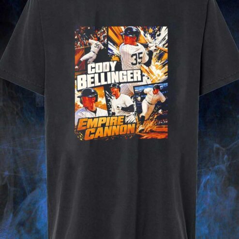 Cody Bellinger 35 Empire Cannon Graphic T-Shirt | Retro Baseball Tee