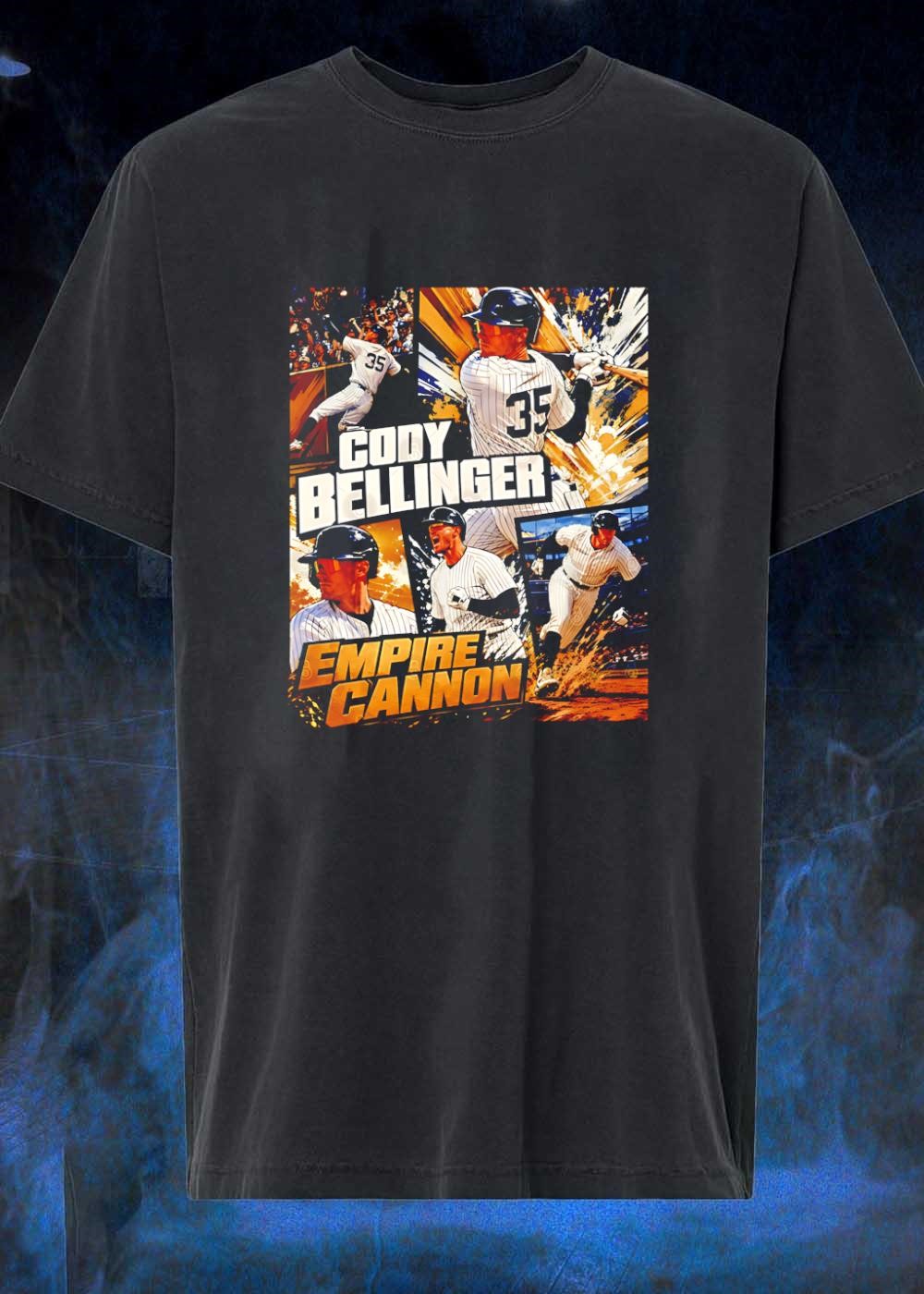 Cody Bellinger 35 Empire Cannon Graphic T-Shirt | Retro Baseball Tee