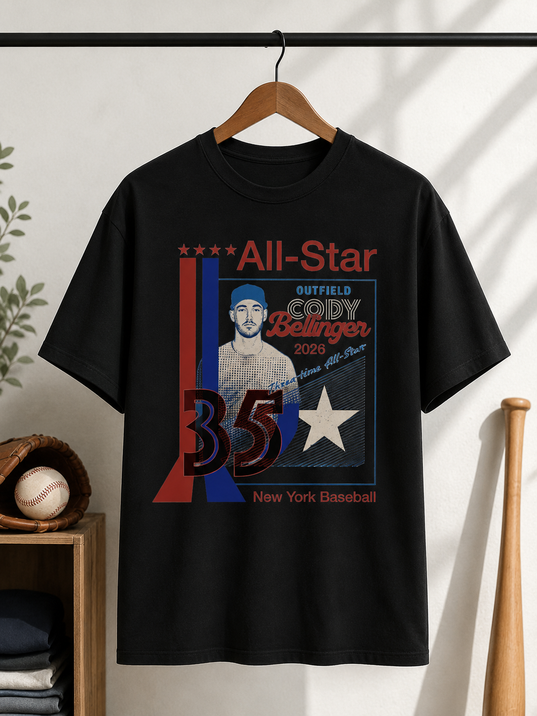Vintage Cody Bellinger 2026 New York Baseball Graphic T-Shirt
