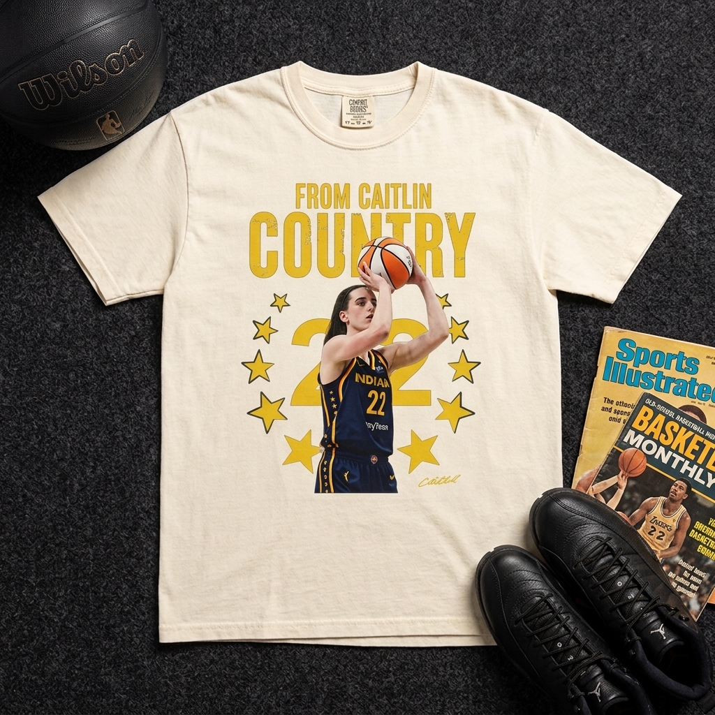 Vintage Caitlin Clark Indiana Graphic Tee | Retro #22 Fan Shirt