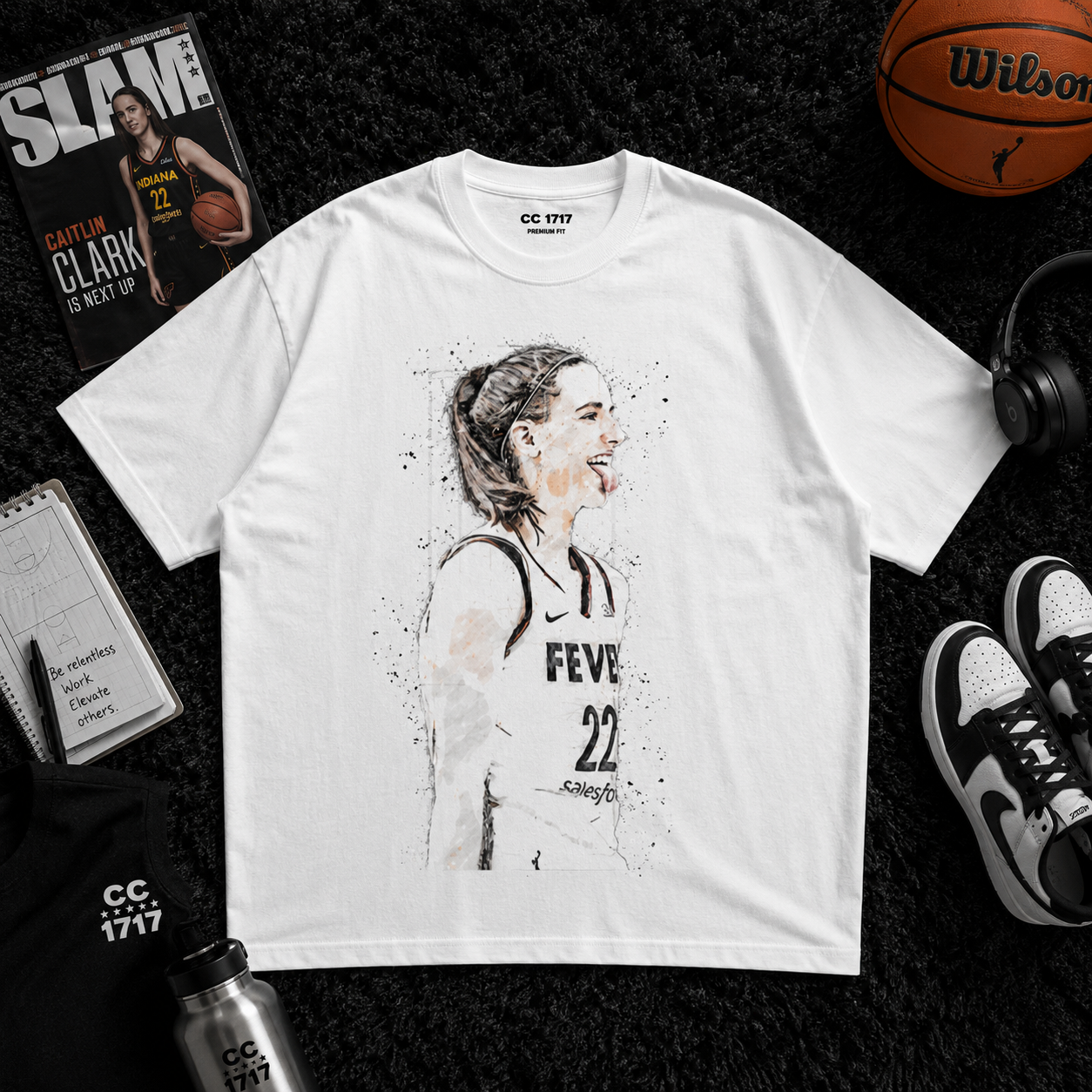 Caitlin Clark Indiana Fever #22 T-Shirt | Watercolor Graphic Tee