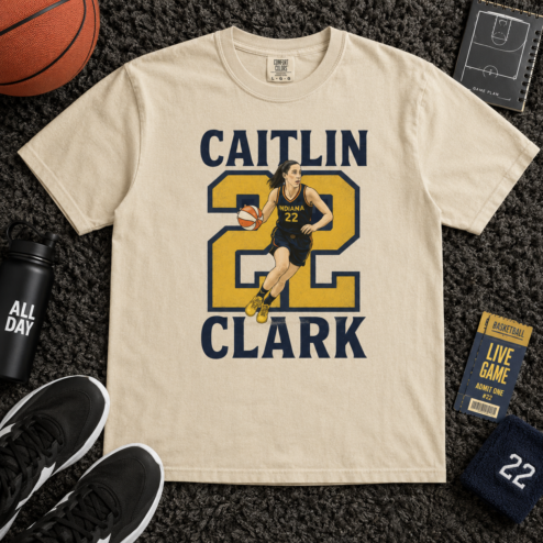 Caitlin Clark 22 Indiana Basketball Vintage Graphic Tee