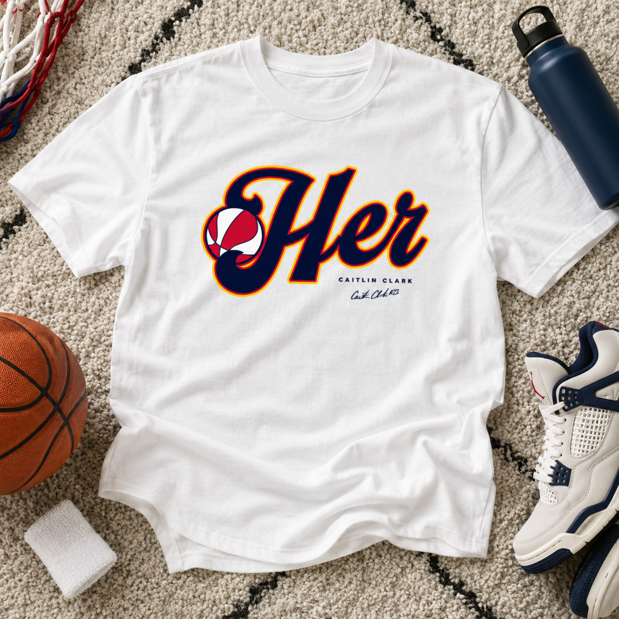 Caitlin Clark Her #22 Graphic Tee - Women's Basketball Fan Shirt