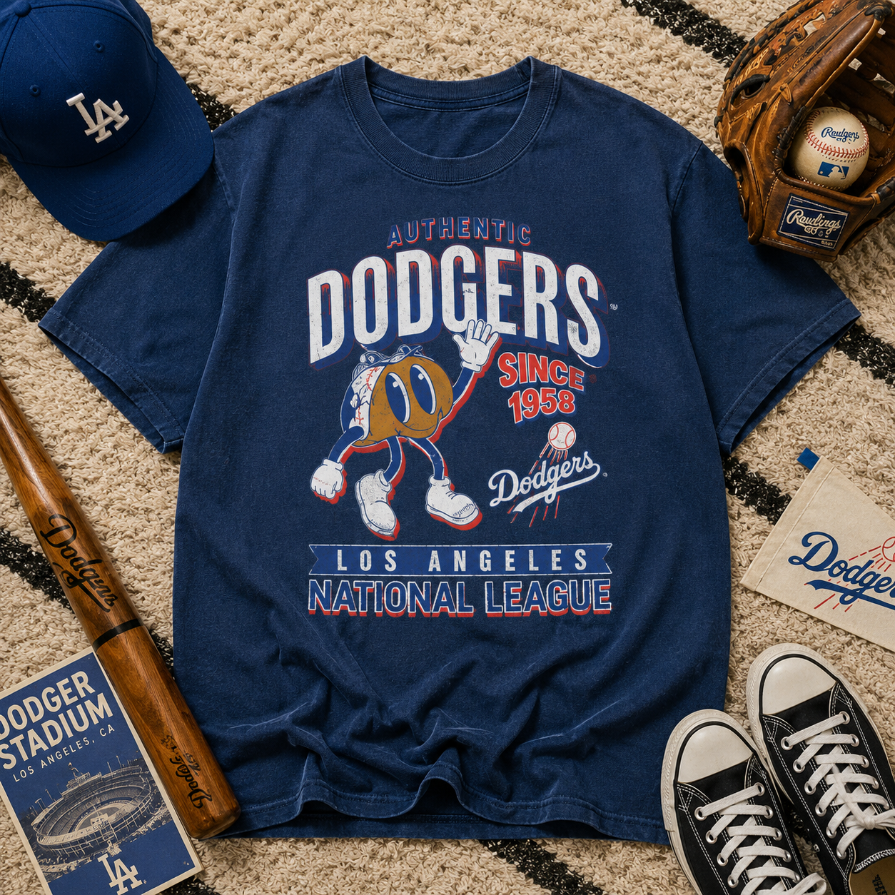 Vintage Los Angeles Dodgers T-Shirt - Retro 1958 Graphic Tee