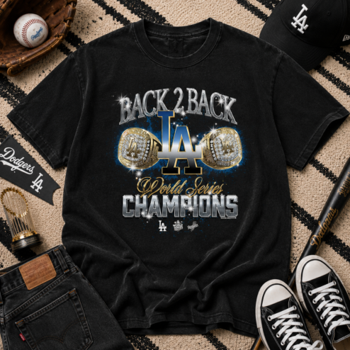 Los Angeles Dodgers Back 2 Back World Series Champions T-Shirt