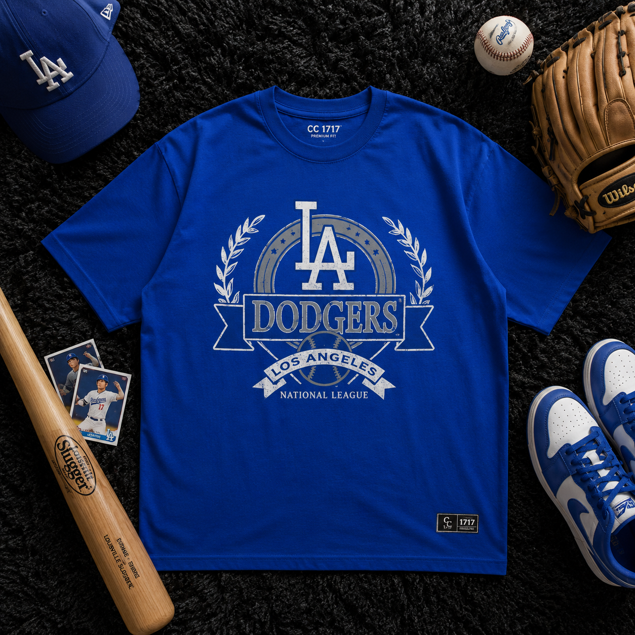 Vintage Los Angeles Dodgers Throwback T-Shirt Royal Blue