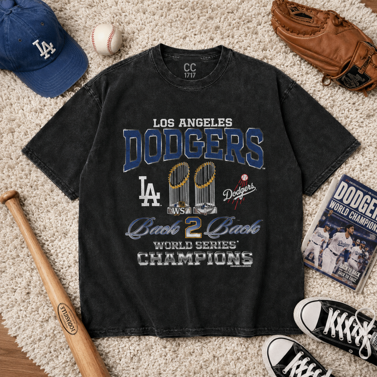 Los Angeles Dodgers Back 2 Back World Series Vintage T-Shirt