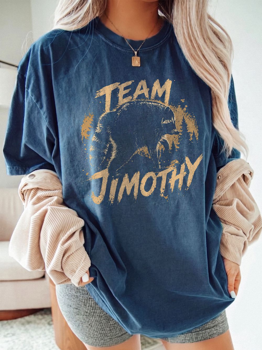Team Jimothy Vintage Raccoon T-Shirt - Funny Trash Panda Graphic Tee
