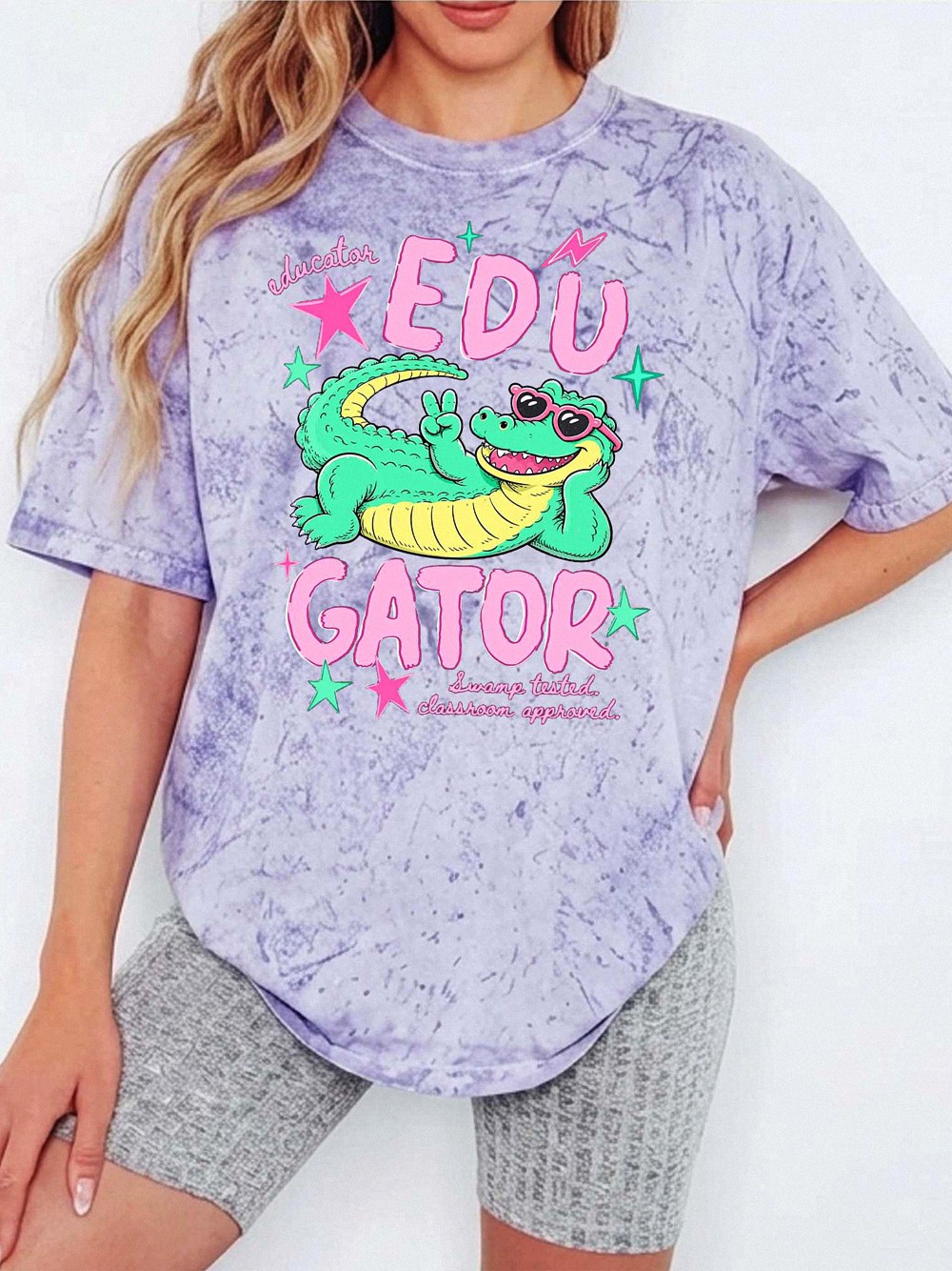Edu Gator Teacher T-Shirt Swamp Tested Retro Tee