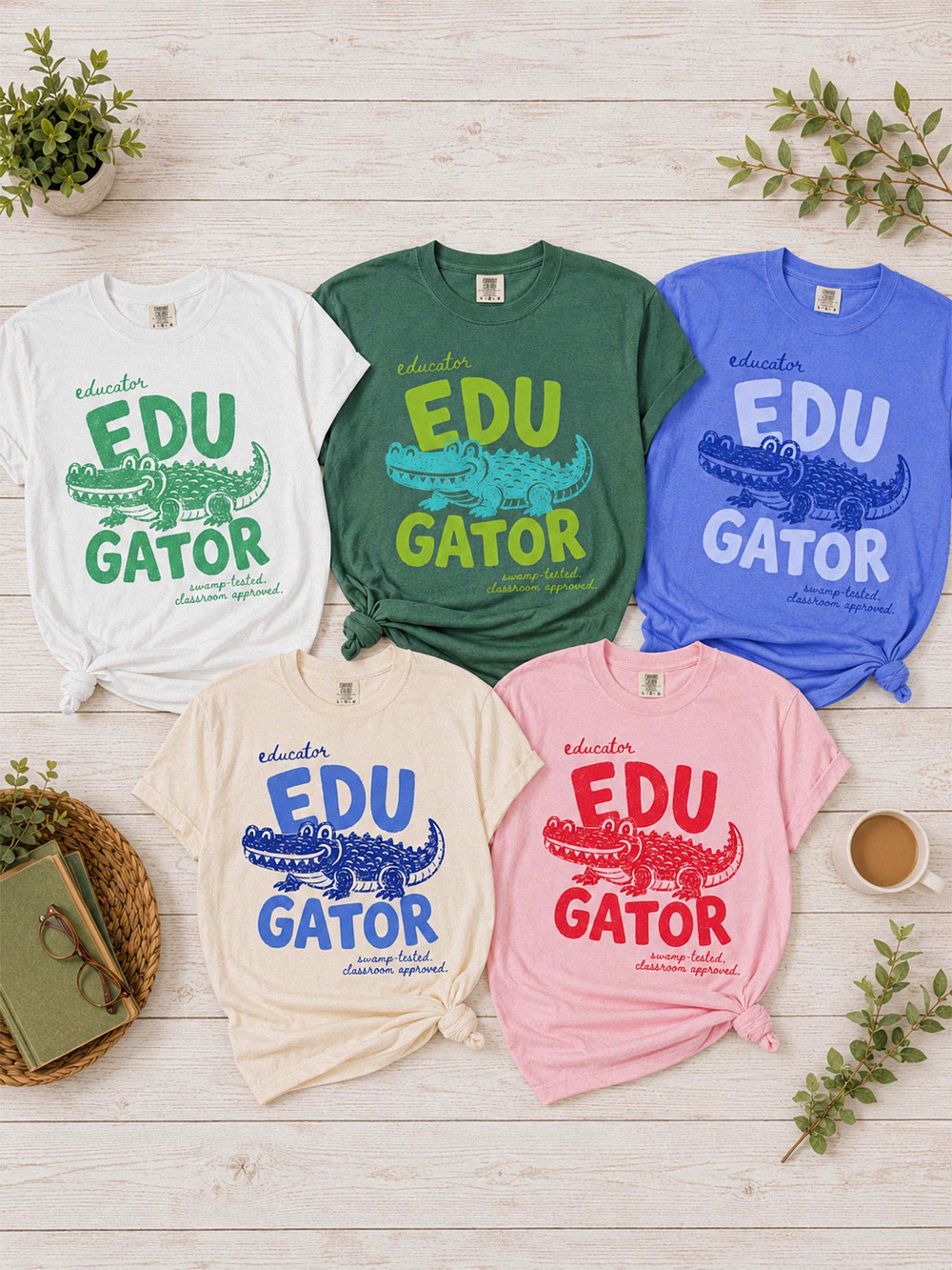Funny Edu Gator Teacher Shirt | Back to School Alligator AST Tee