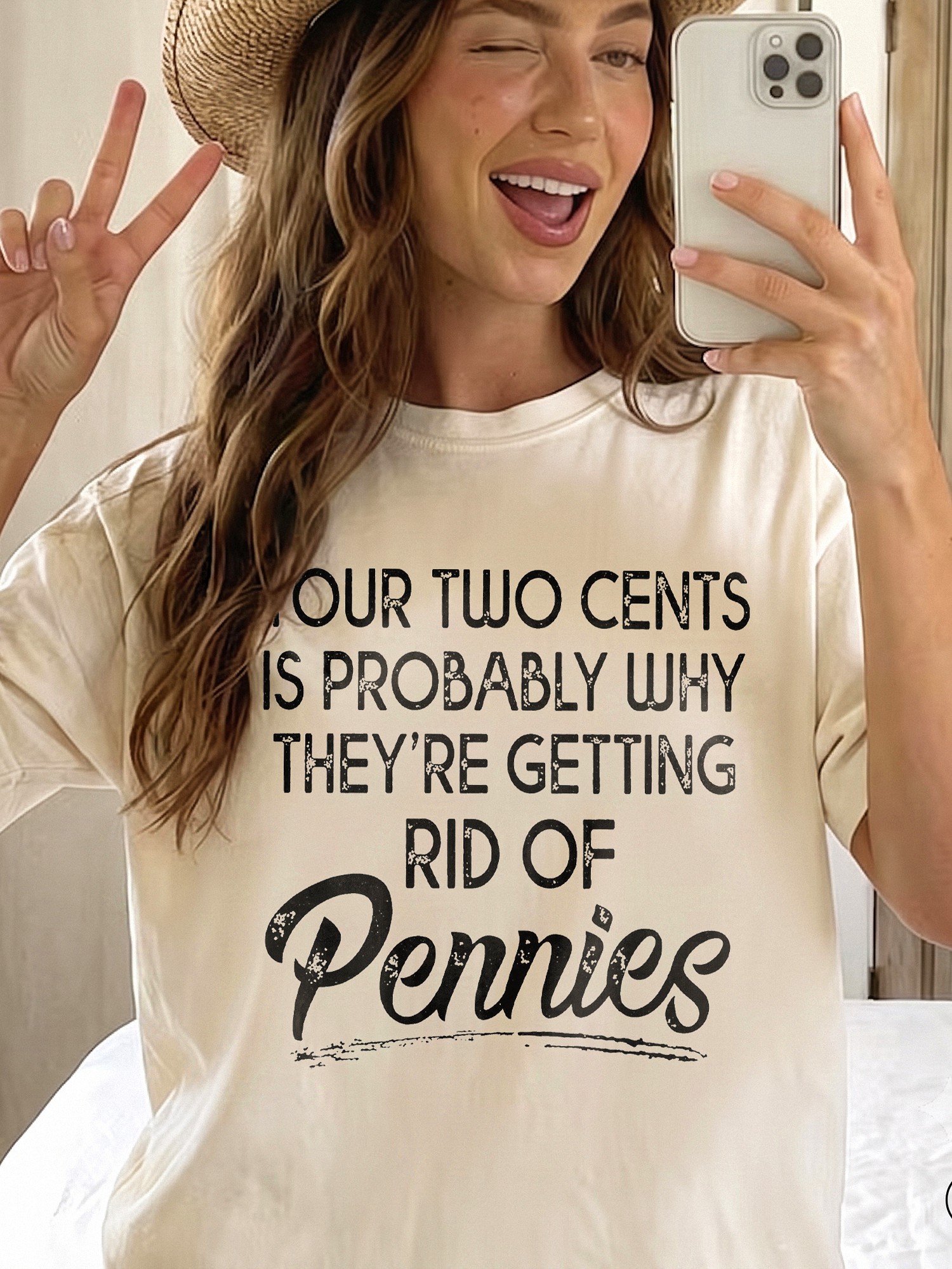 Funny Sarcastic Graphic Tee Your Two Cents Is Probably Why They're Getting Rid Of Pennies Novelty Joke T-Shirt