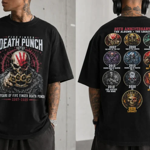 Five Finger Death Punch 20th Anniversary 2007-2026 Legacy Band Tee