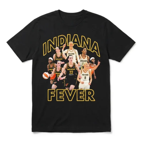 Indiana Fever T-Shirt Caitlin Clark Vintage Basketball Collage Fan Gear Unisex Tee