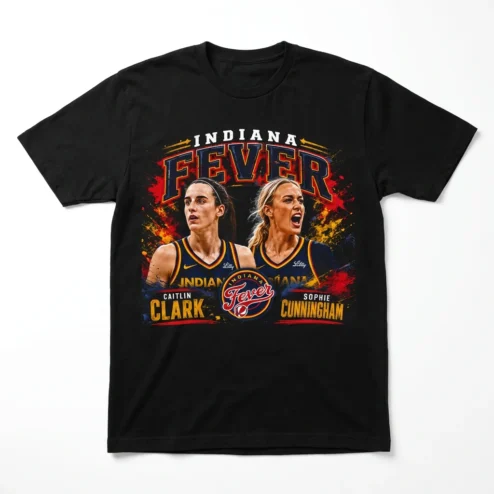Indiana Fever T-Shirt Caitlin Clark Sophie Cunningham Vintage Fan Tee