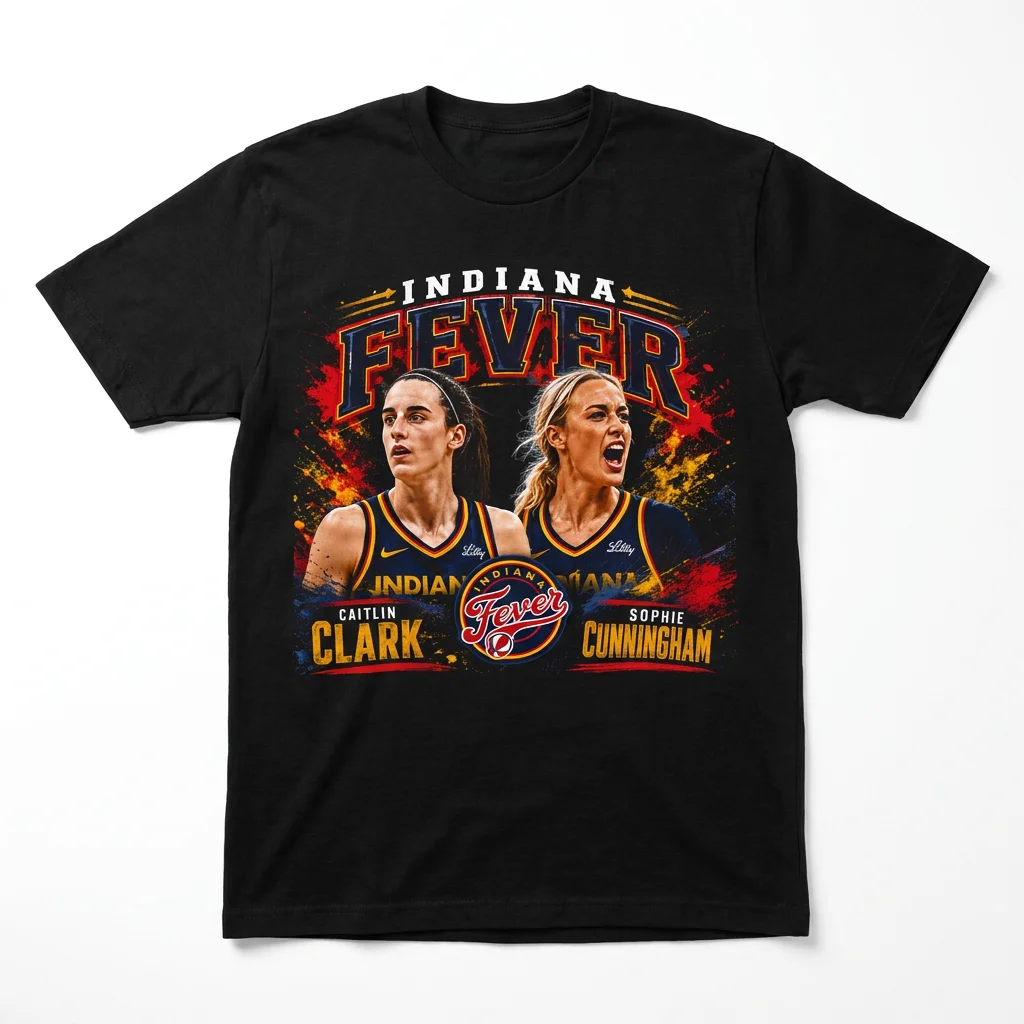 Indiana Fever T-Shirt Caitlin Clark Sophie Cunningham Vintage Fan Tee