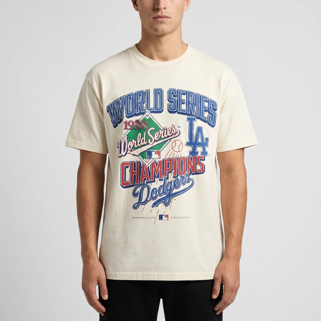 Vintage 1988 Dodgers World Series Champions T-Shirt Retro LA Baseball Graphic Tee