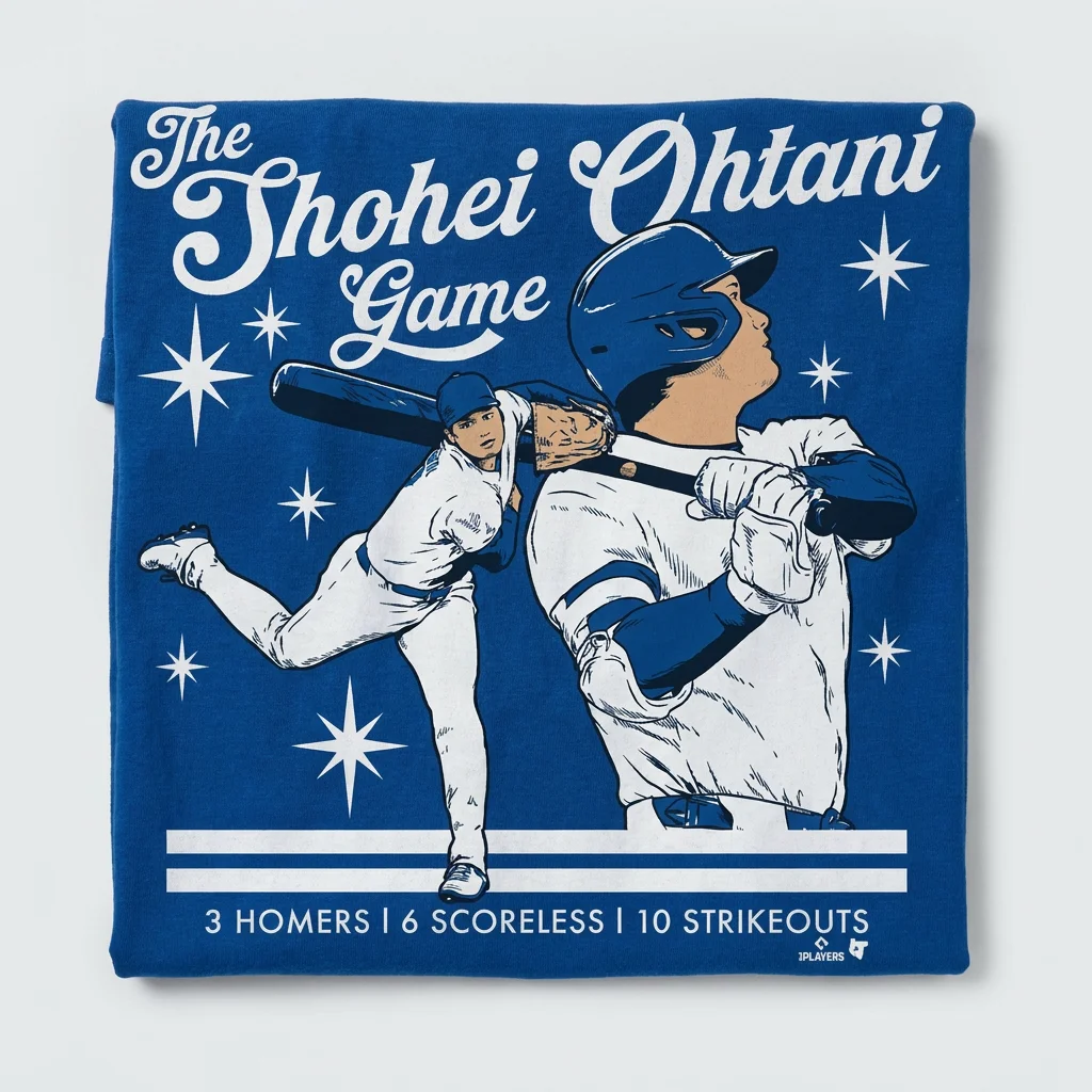 The Shohei Ohtani Game Shirt 3 Homers 10 Strikeouts Graphic Tee for Baseball Fans