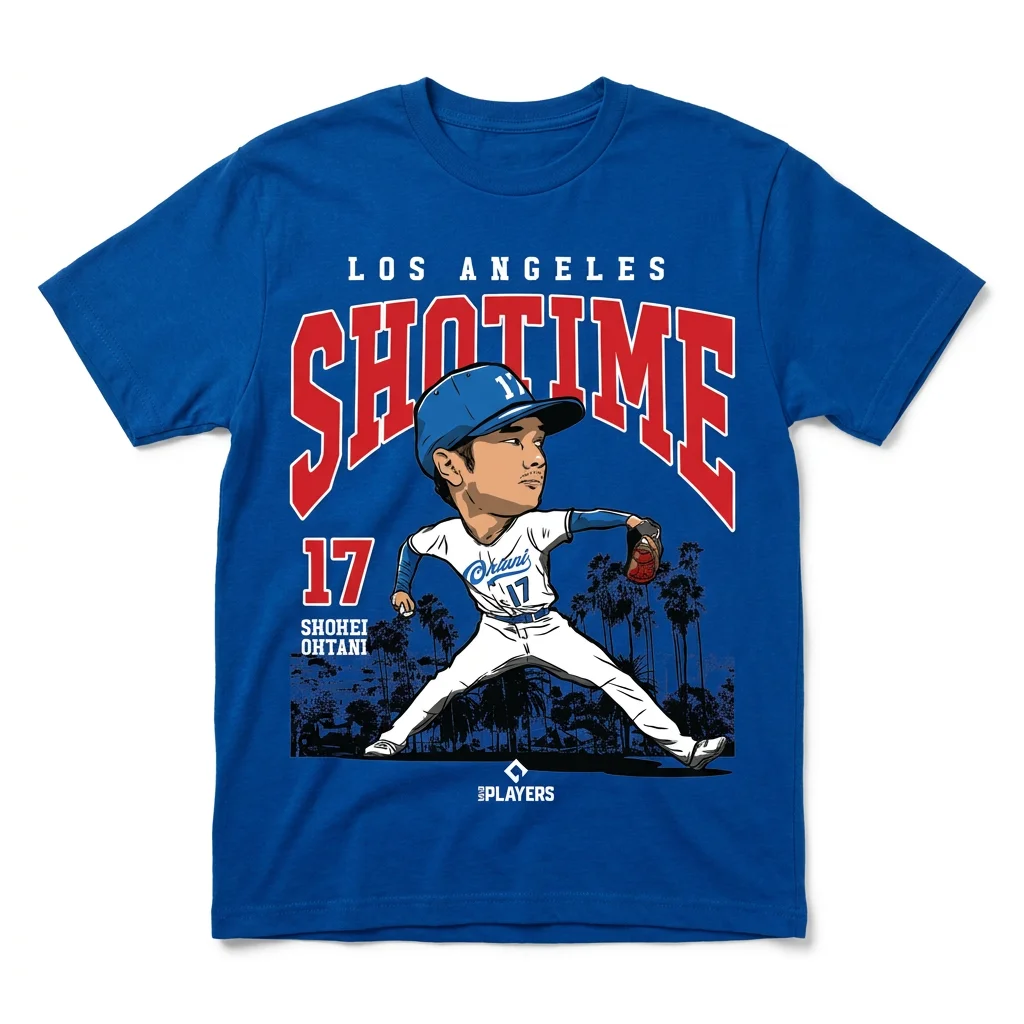 Los Angeles Dodgers T-Shirt: Shohei Ohtani Shotime 17 Baseball Graphic Tee