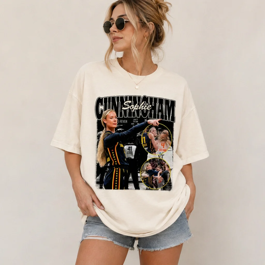 Sophie Cunningham Pointing T-Shirt Indiana Fever Basketball Fan Graphic Tee
