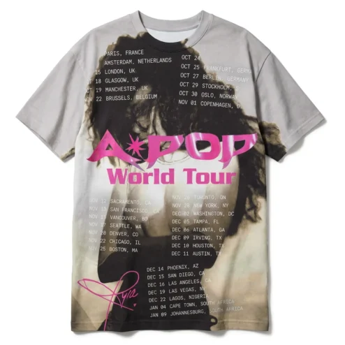 Tyla A POP World Tour 2026 Graphic Tee All Over Print Pop Concert Shirt