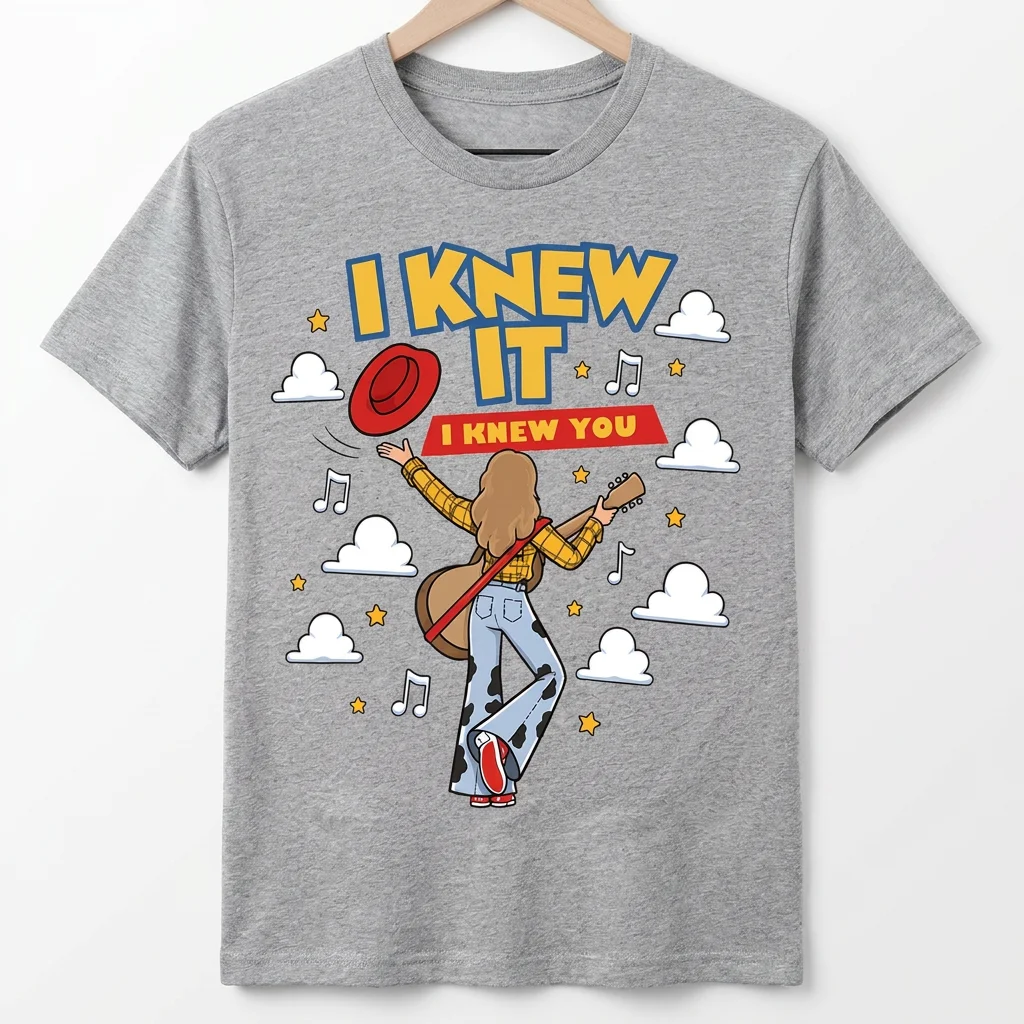 I Knew It I Knew You Graphic Tee, Western Cowgirl Fan Tribute T-Shirt, Funny Pop Culture Quote Gift