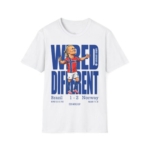 Haaland Wired Different T-Shirt | Norway 2026 World Cup Soccer Tee