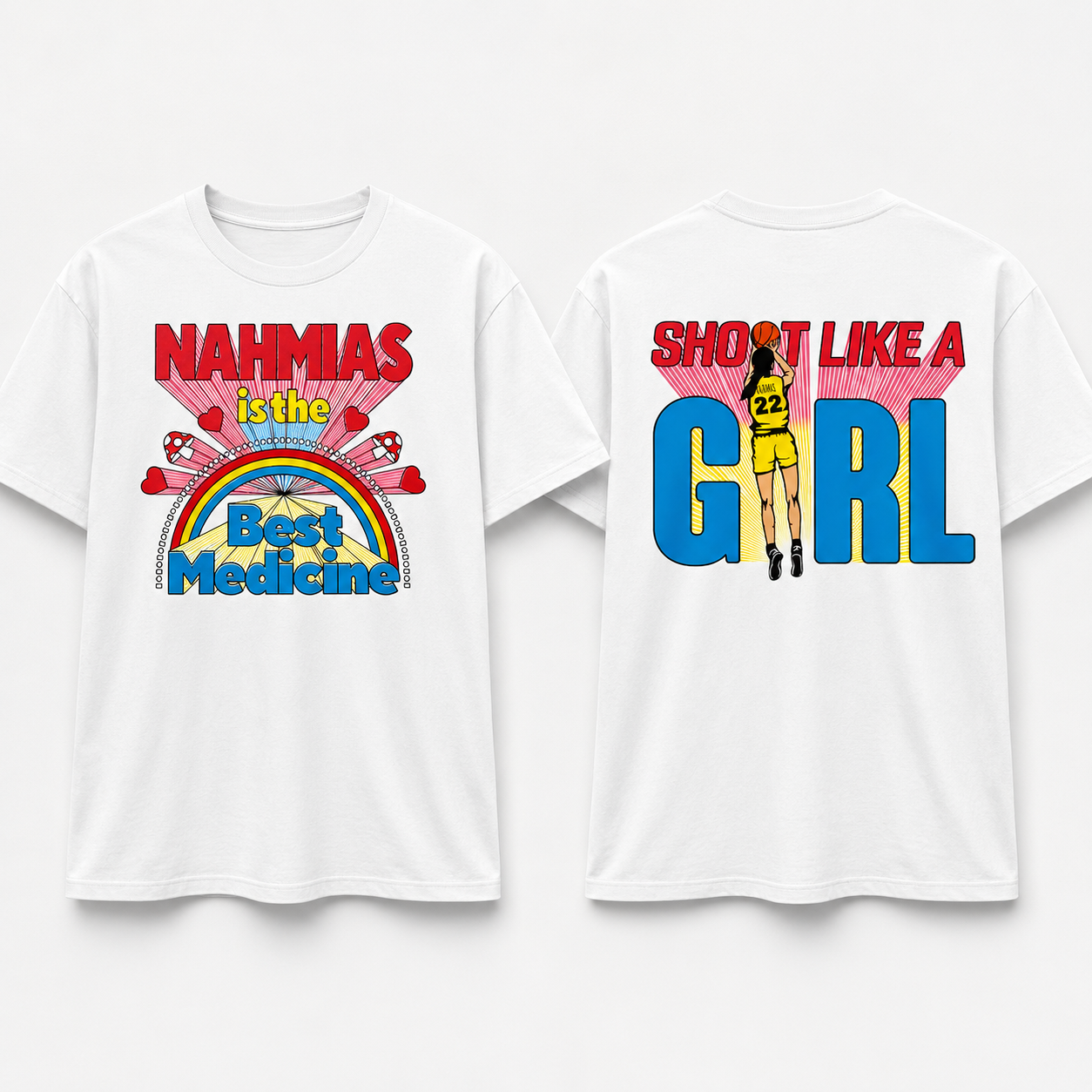 Caitlin Clark Shoot Like A Girl Retro Graphic Tee Women's Basketball Fan T-Shirt Empowerment Sports Gift