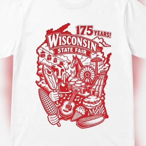Years Wisconsin State Fair Commemorative Tee, Vintage 175th Anniversary Souvenir Shirt for Fairgoers