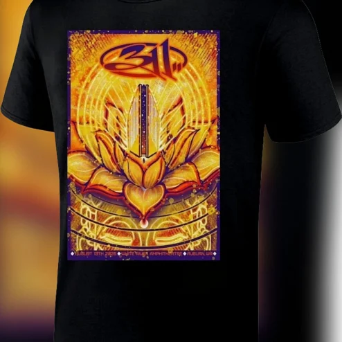 August 13 2026 White River Amphitheatre Auburn WA Concert Tee, Rock Tour Poster Lotus Graphic Shirt Souvenir