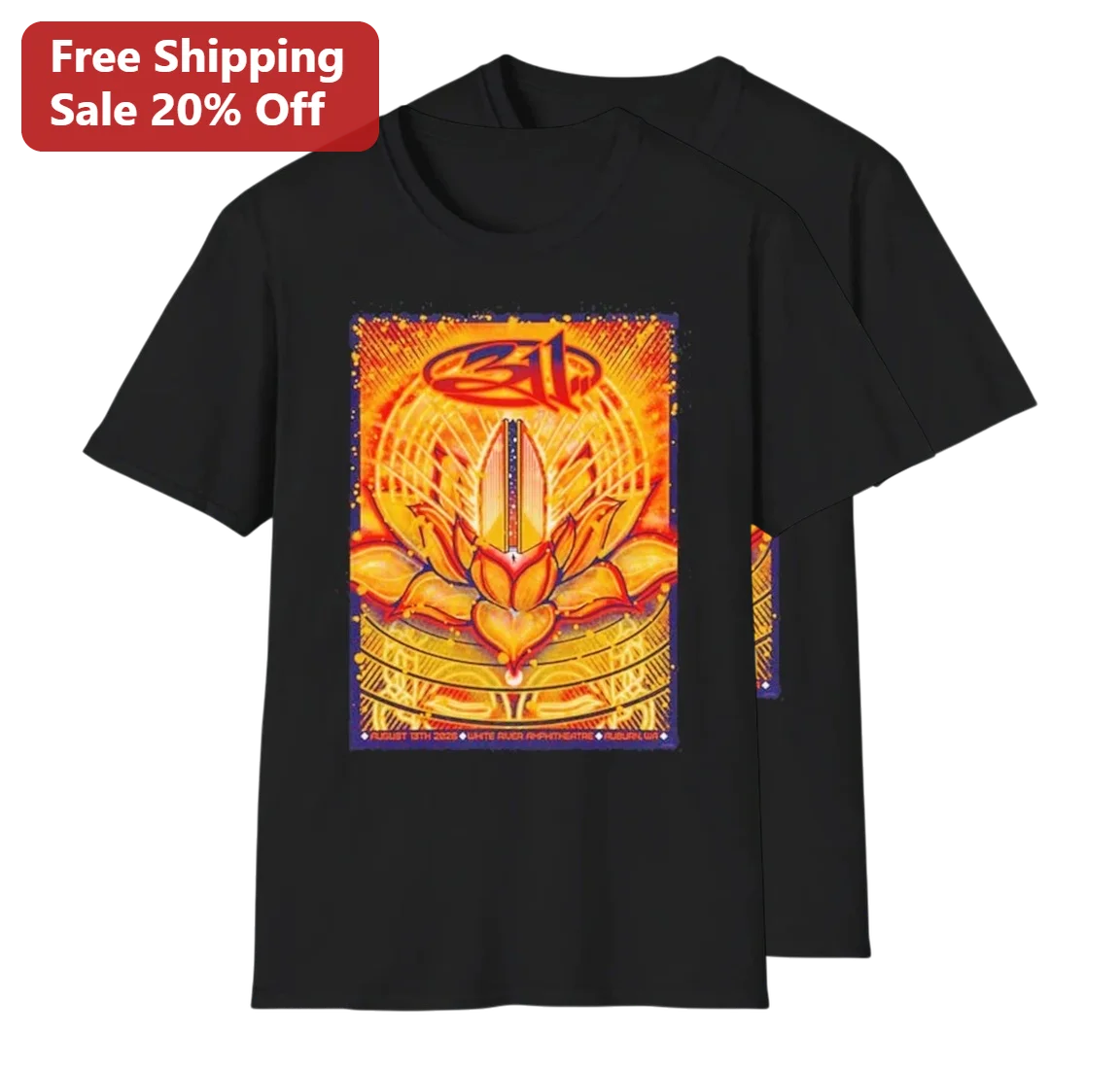 August 13th 2026 White River Amphitheatre Auburn WA Concert Tee Band Tour Merch Gift for Fans