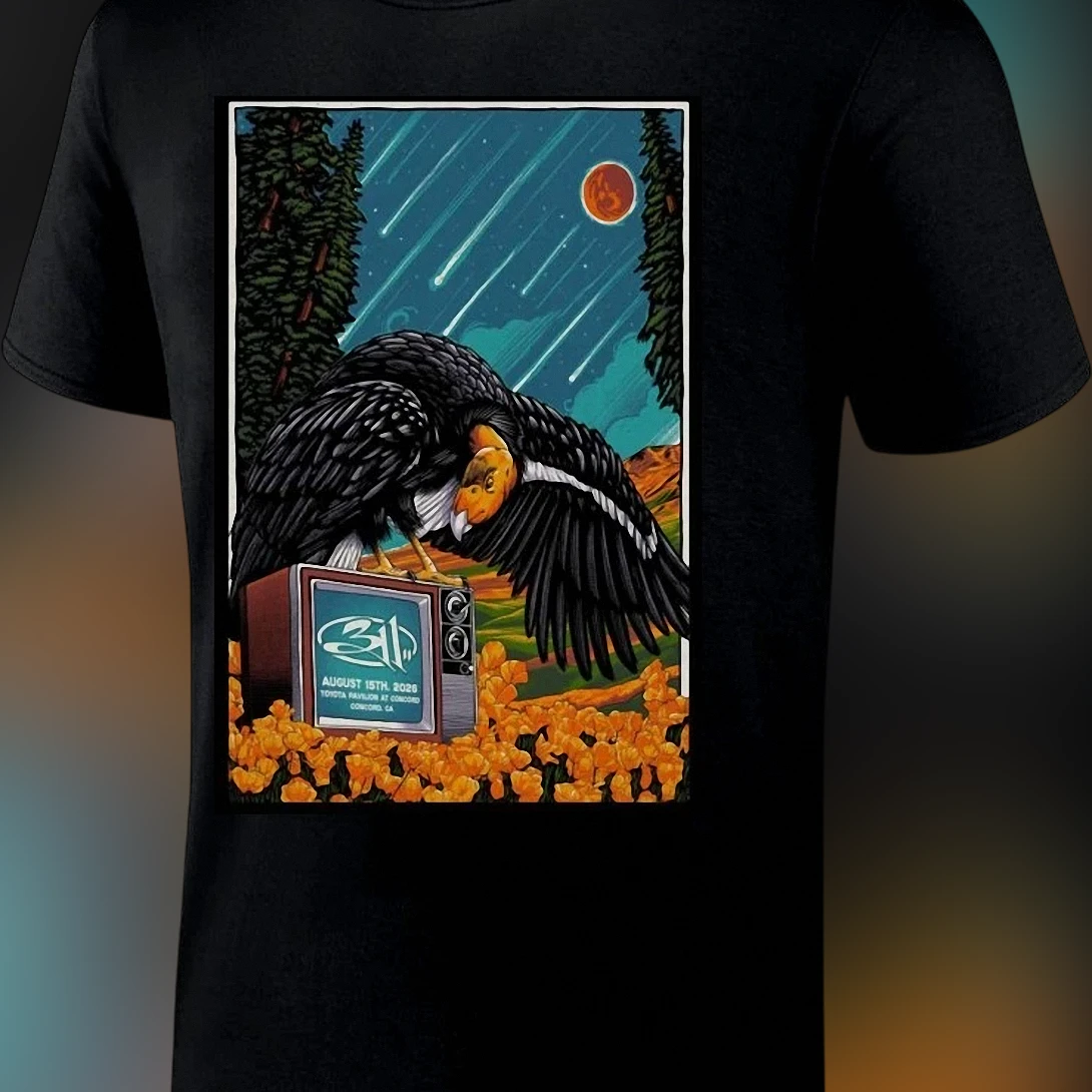 August 15 2026 Toyota Pavilion at Concord Concert Tee, California Condor Tour Band Shirt