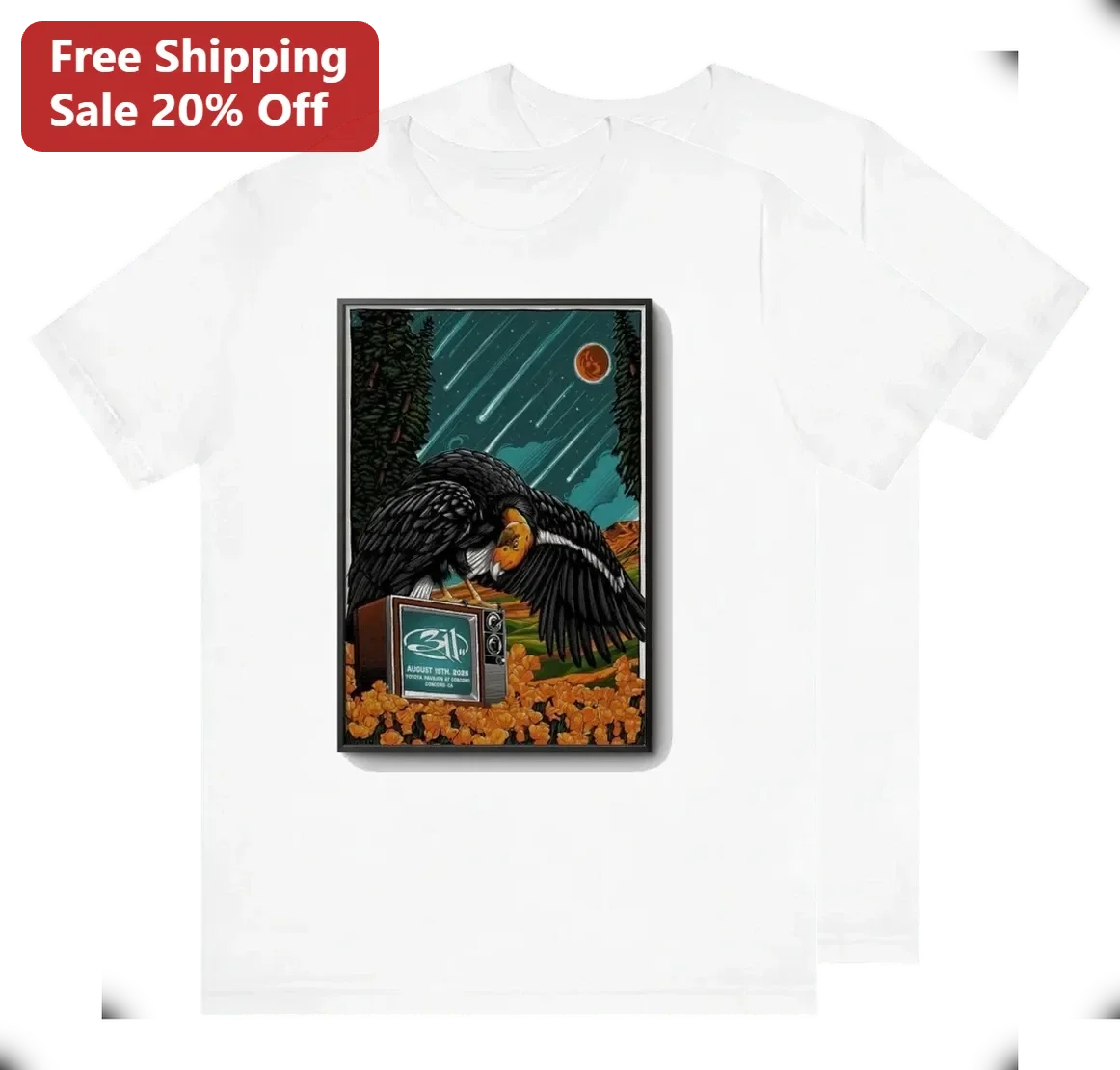 August 18th 2026 Toyota Pavilion at Concord Concord CA Tee, Alternative Rock Concert Shirt Gift for Fans