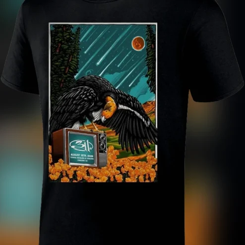 Band Concert Graphic Tee, California Condor Vintage Style Tour Poster Shirt, Music Fan Gift